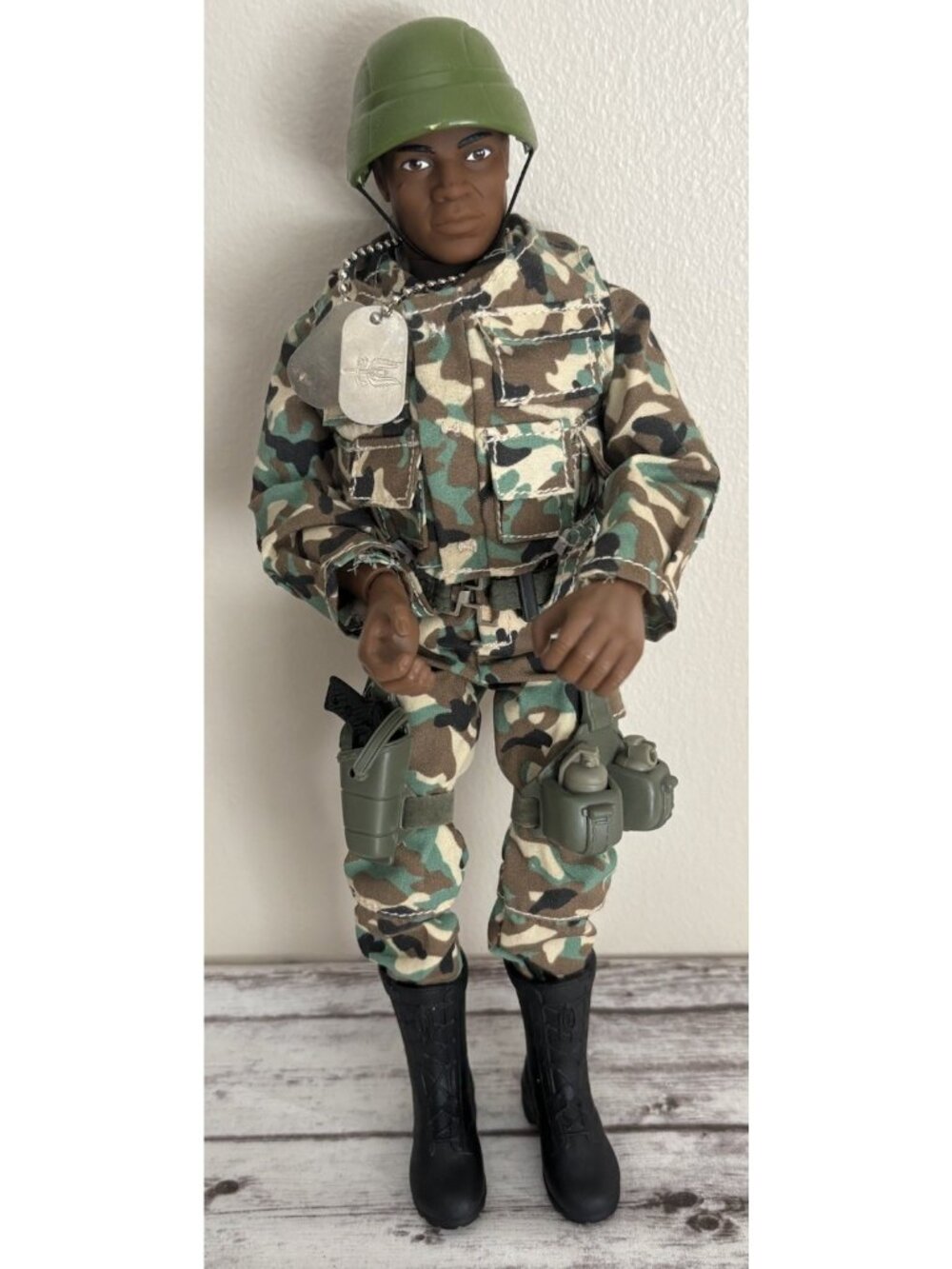 GI Joe 12"‎ Figure Solider Camo 1992 Vintage Hasbro accessories African American